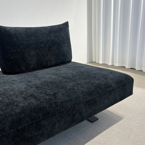 Black Horn Shaped Fabric <b>Sofa</b> Light Luxury Cream Style Double Sided Seat Movable Backrest Straight <b>Sofa</b> <b>for</b> Small Living Room· - Product Image 5