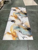 Vente directe d'usine, feuille de marbre PVC flexible de 3 mm, 1220*2440 mm, pour la cuisine, la salle de bain, le plafond, la décoration de la maison