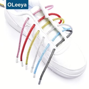 Cordon de dentelle en strass colorés Oleeya, ceinture en strass, décoration pour chaussures blanches et vêtements avec extrémité ronde pour sweats à capuche - Product Image 2