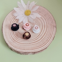 Mini-cabochons en résine en forme de tasses à café et à thé pour maison de poupée, breloques en résine pour aliments miniatures, accessoires décoratifs pour colle crème