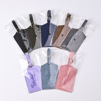 Étiquette de bagage promotionnelle Ranguo, logo personnalisé, en PU durable, gaufrée, portable, pour hôtels, compagnies aériennes, événements professionnels, cadeaux