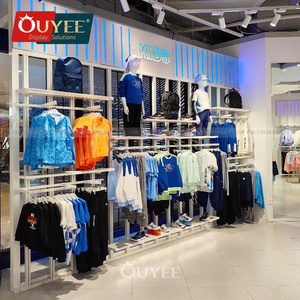 ชั้นวางเสื้อผ้าไม้สำหรับร้านค้าปลีก เฟอร์นิเจอร์โชว์สินค้าสำหรับร้านขายเสื้อผ้าผู้ชาย ชั้นวางสูทสำหรับร้านขายเสื้อผ้าผู้ชาย - Product Image 1