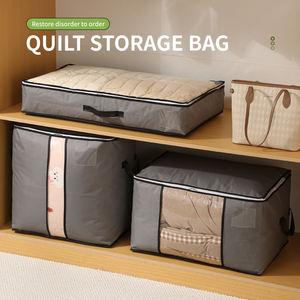 Высокое качество Оксфордский Тканевый шкаф большой вместимости пододеяльник для одежды одеяло сумки для хранения с ручкой из полиуретана - Product Image 3