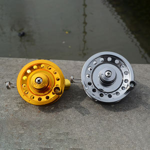 Tüm Metal yatay buz kış balıkçılık Reel sürükle sistemi Fly kaya balıkçılık için el-held biriktirme tekerlek hattı makara nehir göl için - Product Image 3