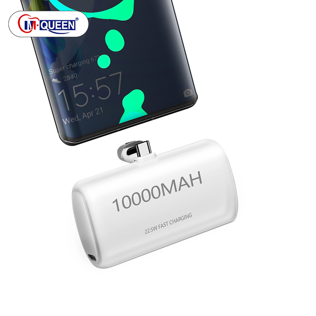 OEM PD22.5W Digital Display Fast Charging Mini Capsule Li-Polymer Battery 10000mah Type C Portable External Battery Phone