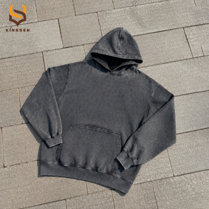 Fabricants de vêtements OEM – Sweat à capuche épais 500 g/m² en molleton bouclette, coupe décontractée, 100 % coton, pour hommes - Product Image 1