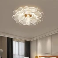 Plafonnier LED fleur pour chambre salon lustre de plafond créatif Foyer allée balcon décor à la maison acrylique plafonnier