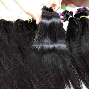 Paquetes de cabello humano virgen 100% natural con cutícula alineada, doble trama a máquina, liso extremo, doble densidad, tejido camboyano, al por mayor - Product Image 1