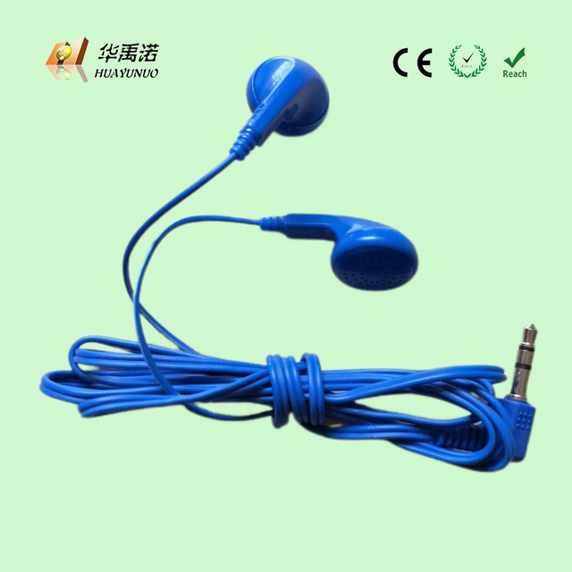 Wired In-ear Earphones 3.5mm Low Price Promotional Speaker APT-X IPX-1 Waterproof 100cm Cord HUAYUNUO CE ROHS Disposable