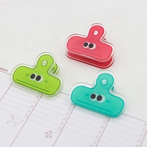 <span class=keywords><strong>Clip</strong></span> para tarjetas fotográficas de acrílico de primera calidad, papelería y oficina escolar divertida impresa personalizada, Clips de papelería para archivador de plástico - Product Image 4