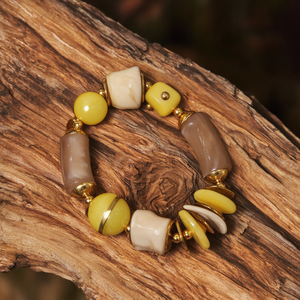 Fashion <b>Beaded</b> <b>Bracelet</b> 316L Stainless Steel PVD <b>Gold</b> Plating Sustainable Resistant - Product Image 3