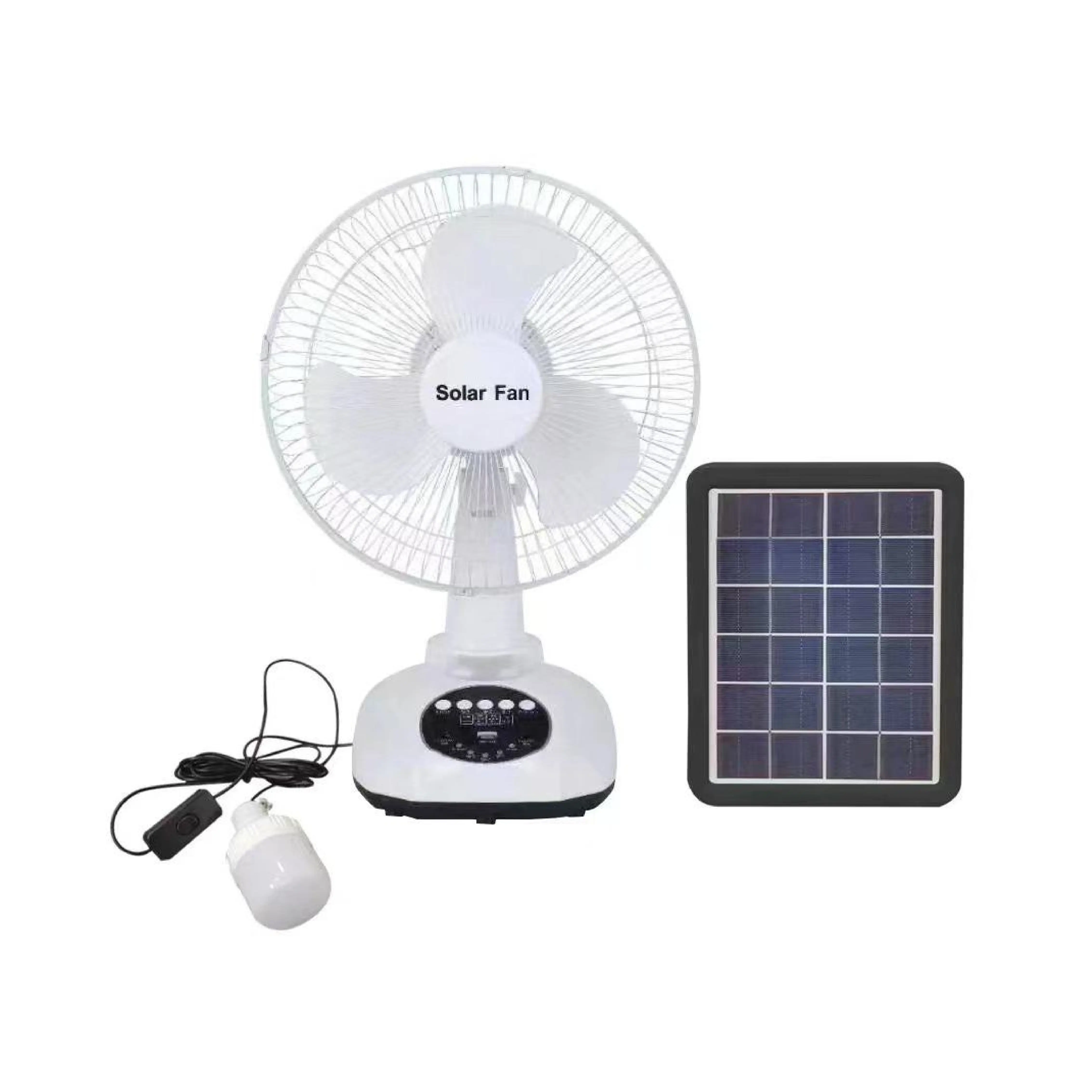 Güç banka fonksiyonu ile güneş şarj masa elektrikli Fan taşınabilir ve güneş şarj edilebilir Fan sıcak satış 12 14 inç