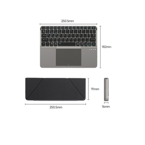 2-in-1 có thể gập lại bàn phím với Touchpad xách tay không dây BT bàn phím với bao da đứng cho Mac Máy tính xách tay máy tính bảng - Product Image 6