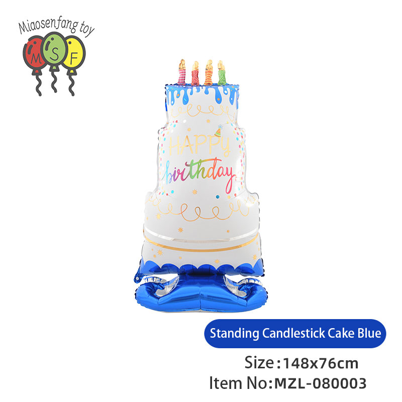 Mzl-080003-standing candleholder cake-blue