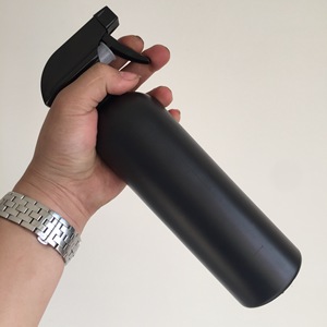 500ml 16oz vazio HDPE redondo cilíndrico resistente a produtos químicos plástico preto matte gatilho spray garrafa com preto gatilho pulverizador - Product Image 6