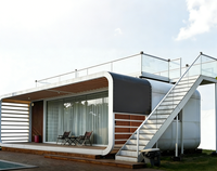 Cabane Apple préfabriquée moderne avec mobilier complet, maisonnette modulaire de luxe pour le glamping, villa de vacances, vente en gros