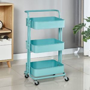 Wholesale Metal Beauty Salon <b>Trolley</b> Floor Three-Layer Mobile Cart Beauty Studio Cart - Product Image 6