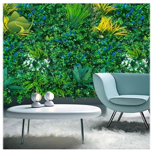 Plantas Artificiales Decoracion felce appesa a parete esterna appesa foglie verdi appese piante artificiali finta pianta - Product Image 2