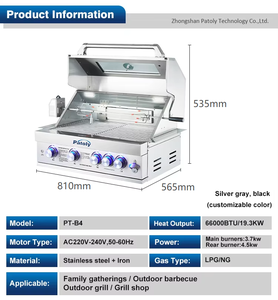 Preis Barbacoa Grill Gas Parrillen Gebaut en Der Kitchen Am Freien Mit Ofen <span class=keywords><strong>Parrilla</strong></span> con 5 Quemadores con Quemador Infrarrojo - Product Image 2
