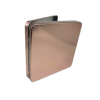 Boîtes en métal gaufré de forme carrée personnalisée pour cadeau Boîte fine carrée sans plastique avec charnière et insert
