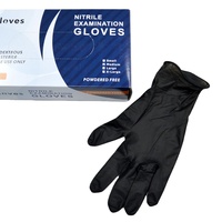 Vente chaude Gants En Nitrile Jetables Gants Noirs 100pcs Boîte pour Examen Travail Sécurité Sans Poudre