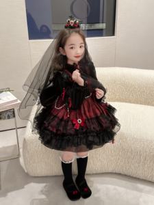 2025 Halloween gótico vampiro Lolita vestido niña princesa disfraz para niñas bebés - Product Image 6