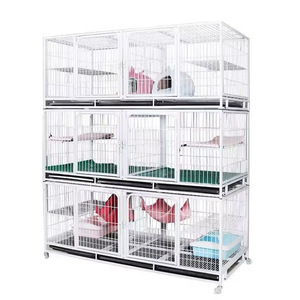 Nouvelle cage à animaux empilable en tube carré galvanisé à 3 couches pour pigeon, poulet, <span class=keywords><strong>chat</strong></span>, chien et oiseau - Product Image 4