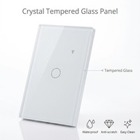 MVAVA pour interrupteur mural intelligent en verre WiFi Zigbee 10A US 118 1/2/3/4 Gang, interrupteur tactile pour éclairage compatible Alexa Google Home et application Smart Life