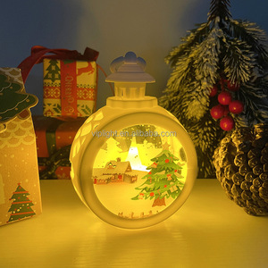 Portable Round <strong>Table</strong> Santa Claus Merry Christmas <strong>Lights</strong> LED Candle Wind Lamp Lanterns Night Candle Led <strong>Lights</strong> Xmas Gift - Product Image 1