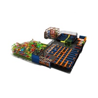 Parc de trampoline intérieur commercial labyrinthe-Airbag gonflable saut aire de jeux matériaux en tissu plastique mousse PVC Durable