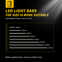 Barre lumineuse LED DXZ BAR-D1 ultra-mince de 13 pouces, 18W, 12-24V, pour voiture/camion, éclairage de travail tout-terrain 4x4, lumière auxiliaire pour la modification/amélioration