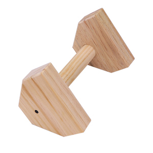 New Design Gym Home Fitness Equipment Wooden Material Fitness Push Up Bar Wooden Parallettes - Product Image 2