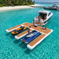 Plateforme flottante gonflable en forme de T, ponton flottant modulaire gonflable pour jet ski