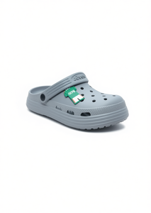 Sandali Zoccoli per Bambini Jven Taglia 20 Grigio con Decorazioni Animate Punta Rotonda Slip-On Stile Sportivo per Tutte le Stagioni Suola in EVA - Product Image 1