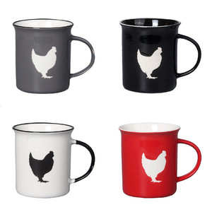 Juego de Tazas de Cerámica con Diseño de Bigote Rojo para Novios, Taza de Café para Pareja, Regalo de Boda, Patrón de Dibujos Animados Serigrafiados - Product Image 2