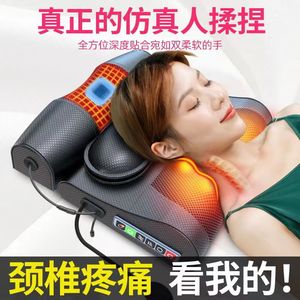 Almohada masajeadora para cuello y hombros con calor y vibración para uso doméstico, dispositivo de soporte lumbar eléctrico - Product Image 5