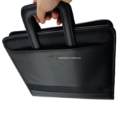 Porte-documents multifonctionnel avec logo en relief personnalisé porte-documents professionnel à poignée rétractable porte-documents et dossiers sac bloc-notes