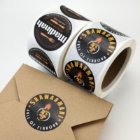 Impression d'étiquettes autocollantes personnalisées pour aliments, rouleau d'étiquettes en vinyle imperméable pour l'emballage alimentaire