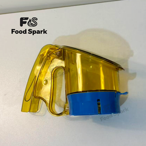 Distributeur d'assaisonnements pour fast-food style KFC, pot à épices pour poulet frit avec base bleue - Product Image 1