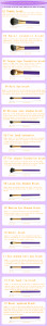 Starry Purple Makeup Brush Set Luxury Professional Cosmetic Brushes for Foundation Powder Beauty Makeup Use - Product Image 6