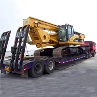 Semi-remorque à plateau surbaissé pour le transport d'équipements lourds, d'excavatrices, de machines de construction, de marchandises surdimensionnées et de charges lourdes