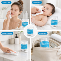Toallas Comprimidas en Lata, Toallas Faciales Desechables, Toallitas en Tabletas, Paños de Limpieza Suaves Biodegradables para Viajes, Campamentos y Gimnasio