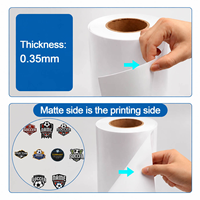 Film d'impression DTF UV en PVC thermofusible Goosam de 0,35 mm pour patchs en caoutchouc de silicone 3D, vêtements de sport et autocollants