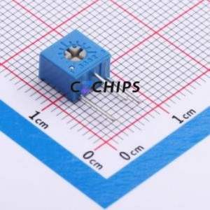 ตัวต้านทาน/โพเทนชิโอมิเตอร์แบบปรับได้สำหรับ3362X-1-503ผ่านชิ้นส่วนรู (THT)-3P, ตัวต้านทาน7x6.8มม. 50Kohm 10% 500 250mw ppm/℃ - Product Image 1