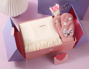Set Regalo Invernale di Lusso per Donna, Elegante e Moderno, Personalizzabile in Acciaio Inossidabile <span class=keywords><strong>Rosa</strong></span> e Viola, Ideale per Natale e Ringraziamento - Product Image 6