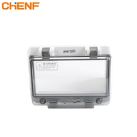 0405B IP66 Électrique facile à utiliser anti-desserrage Protecteur Transparent ABS matériel étanche fenêtre couverture interrupteur boîte