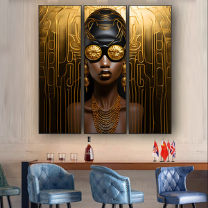 Tre vice donne africane HD stampa arte da parete decorazione per la casa pittura soggiorno sala da pranzo in porcellana <span class=keywords><strong>di</strong></span> cristallo - Product Image 2