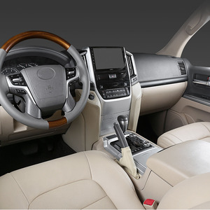 Juego Completo de Piezas de Modificación Interior para Auto, para Land Cruiser LC200, Kit de Panel de Marco de Tablero de Plástico Beige y Negro - Product Image 4