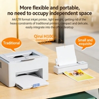 Imprimante jet d'encre couleur portable ultra-compacte A4, design intégré, 346*87*67mm, avec impression sans fil et mobile