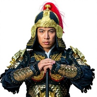 Casque d'armure Songming Mingguang sculpté à la main en forme d'aile de poulet pour tir, avec détection de la position des flèches, pour utilisation par un utilisateur réel, Chine